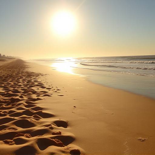 Golden beaches of Durban on a sunny day