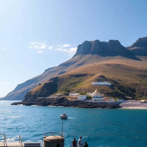 Visiting the historical Robben Island, learning about South Africa's history.